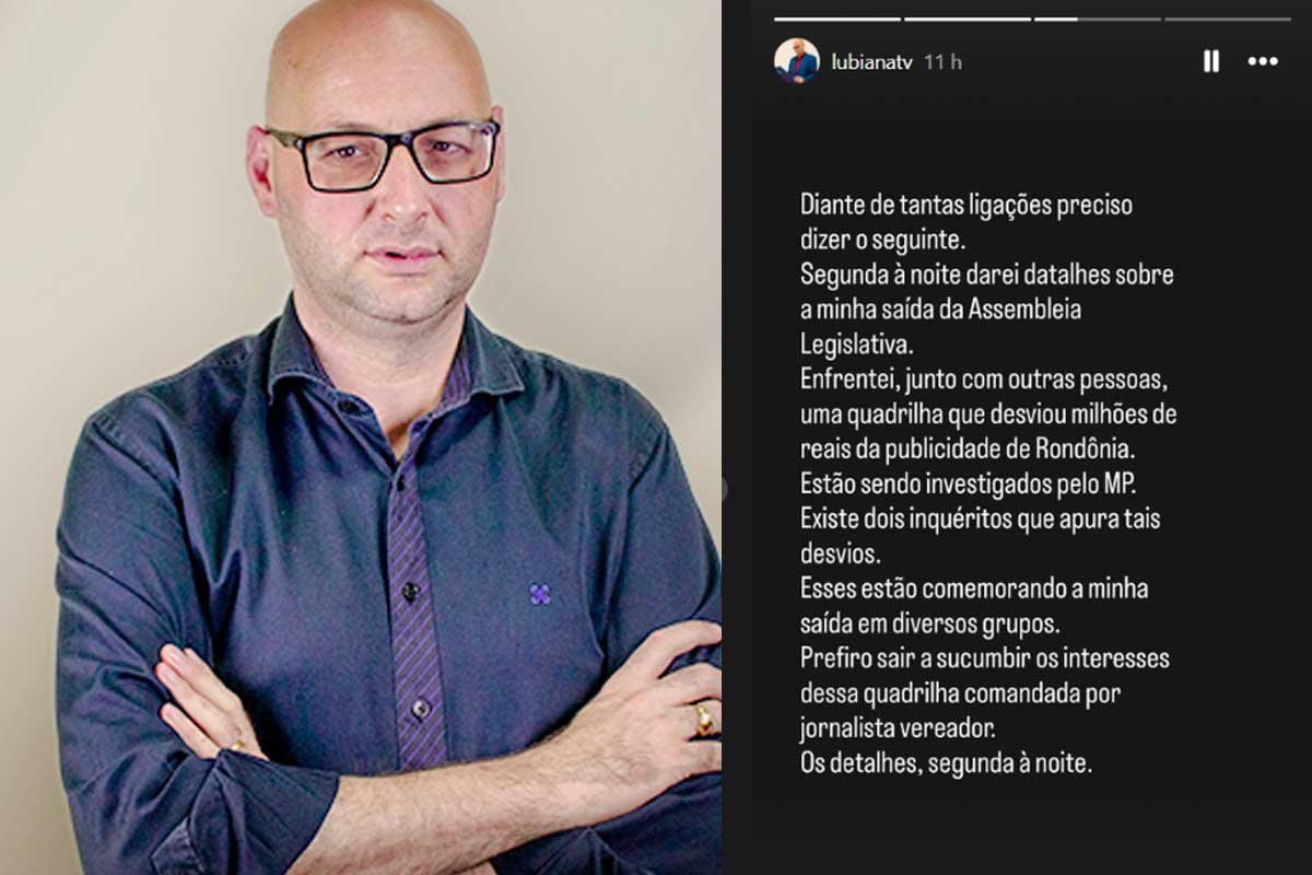 Exonerado da Comunicação da ALE, Alessandro Lubiana diz que deixou cargo após enfrentar suposta quadrilha e promete revelar detalhes