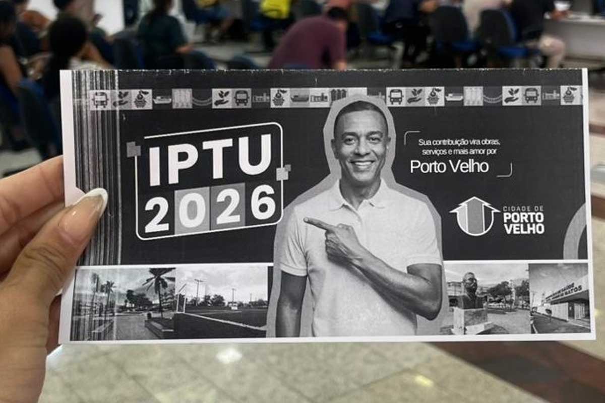 IPTU 2026: Porto Velho concede 10% de desconto para pagamento em cota única até 5 de março