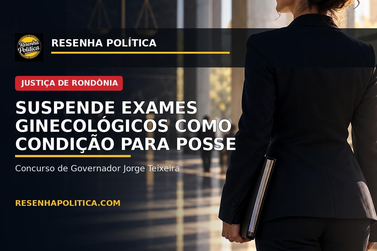 Justiça de Rondônia suspende exames ginecológicos como condição de posse em concurso de Governador Jorge Teixeira; entidades recorrem para ampliar a proteção.